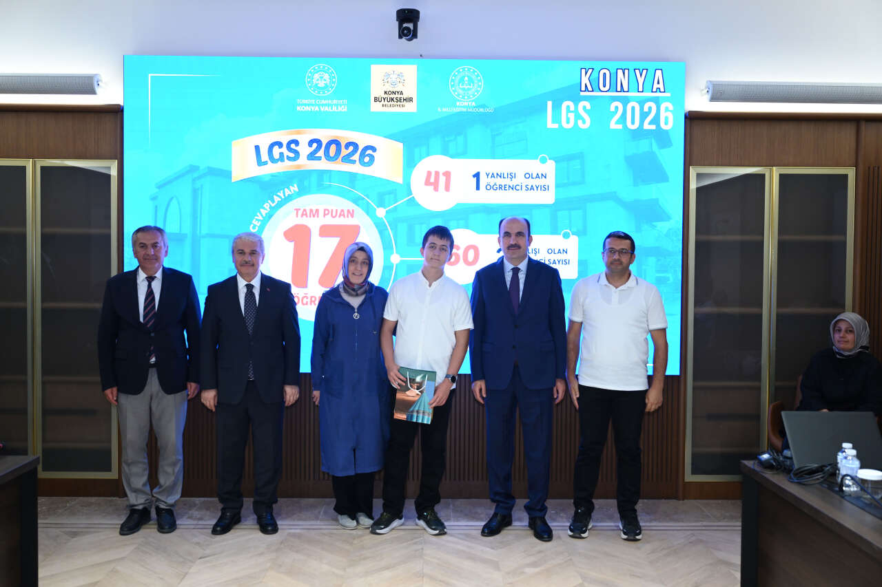 Konya'nın LGS gururu! 17 ismi şehir protokolü ödüllendirdi 8